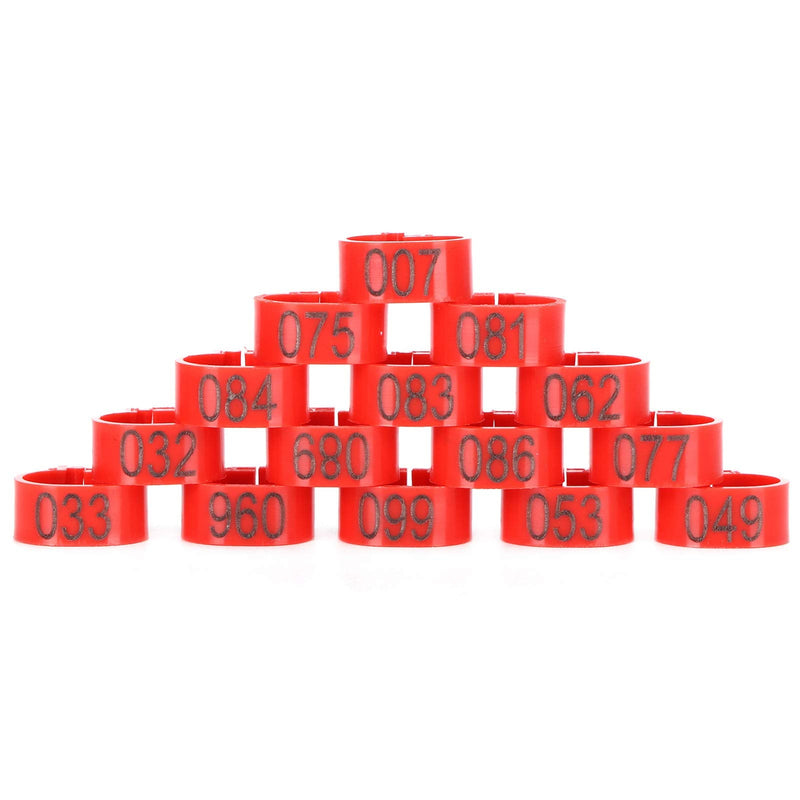 Pigeons Leg Ring, 100Pcs Plastic Bird Identify Clip Ring Poultry Markers Identify Foot Bands for Ducks Chicks Chicken Guinea Pigeons Goose Bantam Finch Lovebird Quail 12mm - PawsPlanet Australia