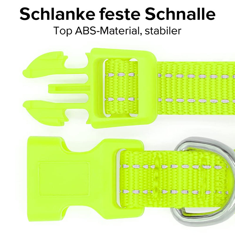 Kpuplol Luminous Dog Collar, Luminous Dog Collar, Rechargeable Dog Collar, Luminous LED Collar for Dogs, Adjustable Size, 2 Lighting Modes for Small Medium Large Dogs XS Green - BeesActive Australia