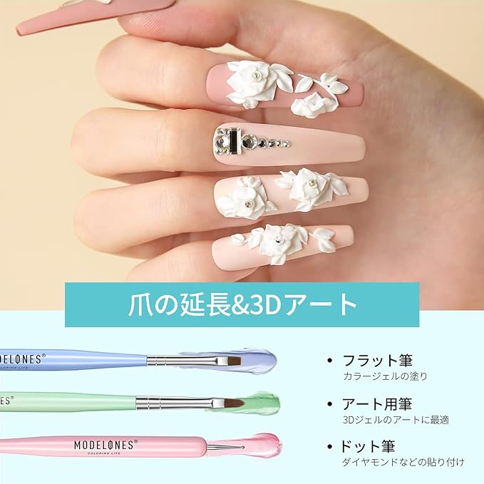 Modelones Nail Brush Set, Nail Brush Set, Gel Nail Brush Set, Nail Art Design Pen Paint Tool, Builder Glue Brush, Nail Art Line Brush, Nail Dot Pen - BeesActive Australia