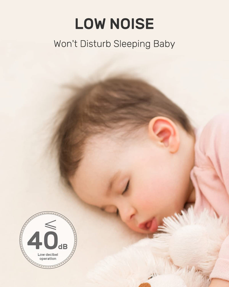 HEYVALUE Nasal Aspirator for Baby, Electric Baby Nose Sucker, Automatic Nose Cleaner with 3 Silicone Tips, Adjustable Suction Level and Music Soothing Function - BeesActive Australia