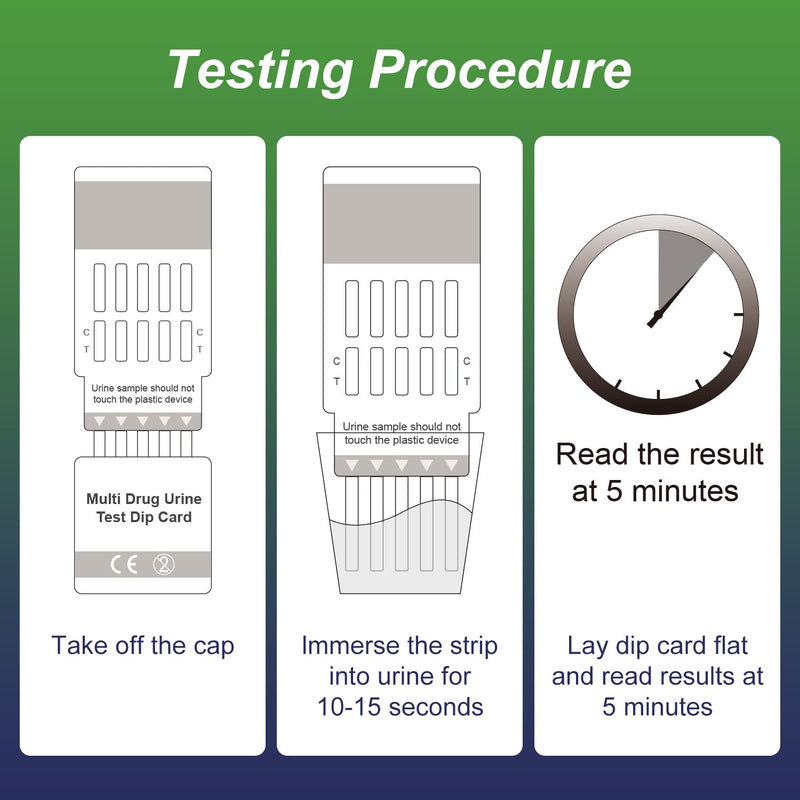 T TESTAHEAD Drug Test Kit 10 Pack, Home Drug Tests, 12 Panel Drug Test Urine, Tests for Marijuana (THC),COC,OPI 2000,AMP,BZO,BAR,BUP,MDMA,MET,MTD,OXY,PCP - BeesActive Australia