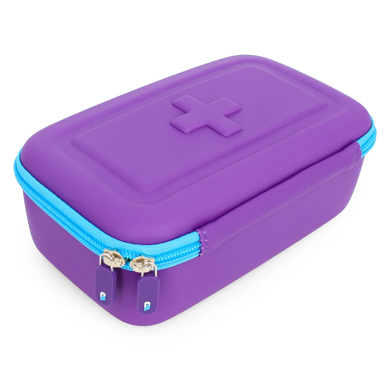 CASEMATIX Asthma Inhaler Case For Travel Fits Asthma Inhaler Spacer With Mask Attached, Inhaler Holder and Additional Accessories Used With Spacer For Inhaler, Includes Purple Asthma Case Only - BeesActive Australia