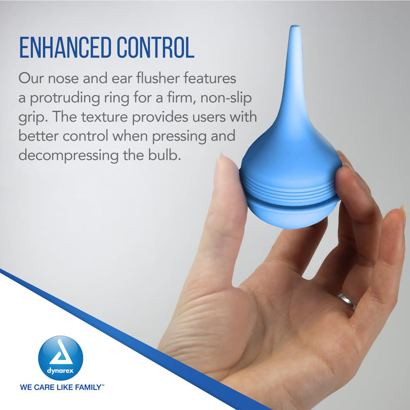 Dynarex Sterile Ear/Ulcer Bulb Syringe - Sterile & Non-Latex Rubber Squeeze Irrigation Bulb for Ear Canal, Nose - 2 Oz Capacity, 1 Bulb 1 Count (Pack of 1) - BeesActive Australia