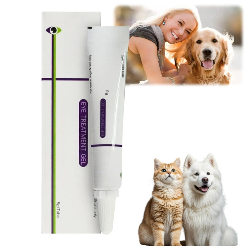 Dog Eye Gel for Gunky Eyes and Dry Eye Drops for Pets,Cat Soothing Eye Gel for Dry Eyes,Pet Eye Care for Dogs and Cats with Dog Eye Cleaner,Effective Eye Drops for Cats and Dogs Eye Gel,5g