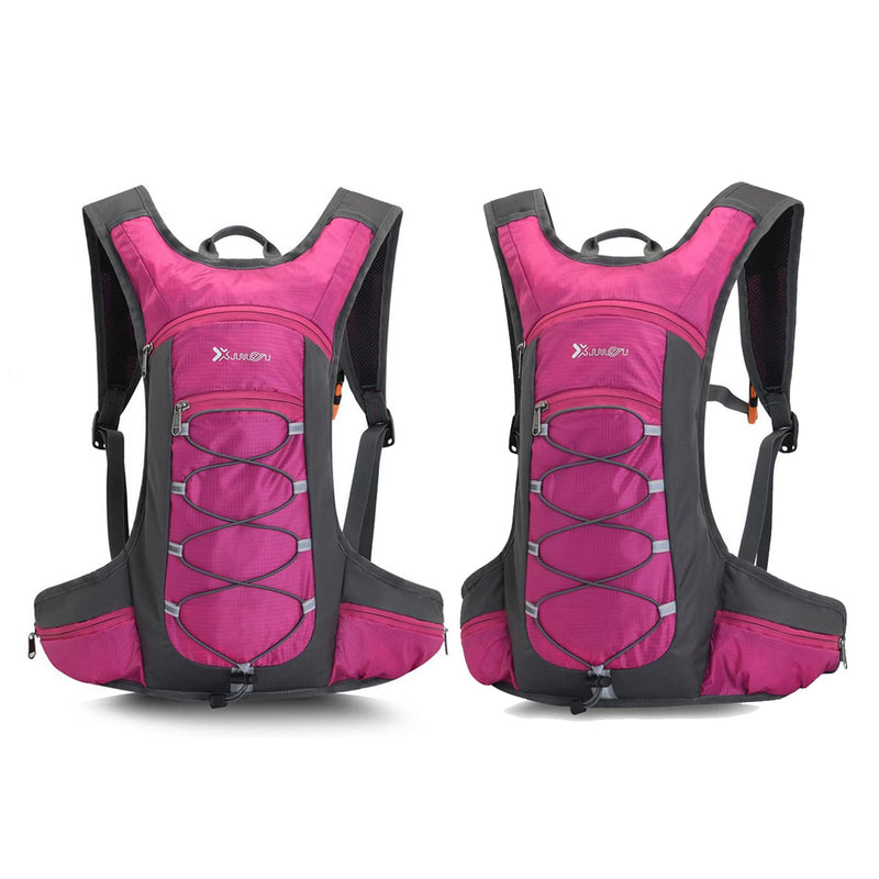 Croogo Hydration Backpack Running Backpack with 2L Water Bladder Lightweight Hydro Water Pack Cycling for Men Women,Red-OT05 OT05-Rose Red-SD