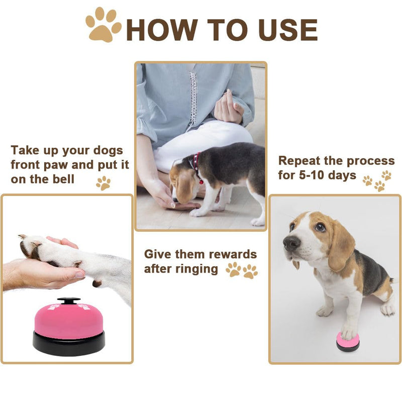 2 Pack Dog Door Bells, Dog Doorbell to go Outside Puppy Train Bell for Dogs to Ring to go Potty, Puppy Toilet Training Bell Jingle Bells for Door Knob Girl Dog Accessories (Pink) 2 PCS Pink new - BeesActive Australia