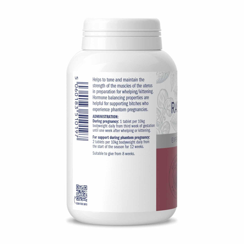 Dorwest Raspberry Leaf Tablets for Dogs And Cats, 500 Tablets, Pregnancy Support For Pets – For Natural Hormonal Balance and Phantom Pregnancies