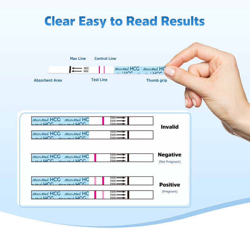 MomMed Pregnancy Test, 30 HCG Pregnancy Test Strips for Early Detection, Over 99% Accurate, 30 Free Urine Cups, Bulk Pregnancy Tests for Home Use, Pruebas de Embarazo 30 Count (Pack of 1) - BeesActive Australia