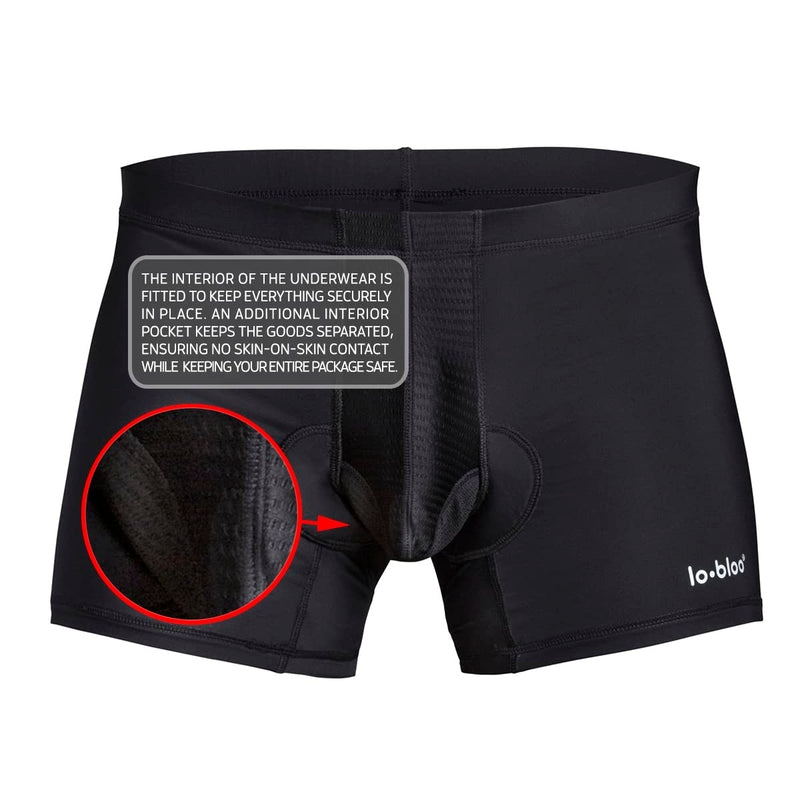 lobloo Men’s Athletic Protection Underwear Supporter, Padded with Compression, XS-XL X-Small-X-Large Black - BeesActive Australia