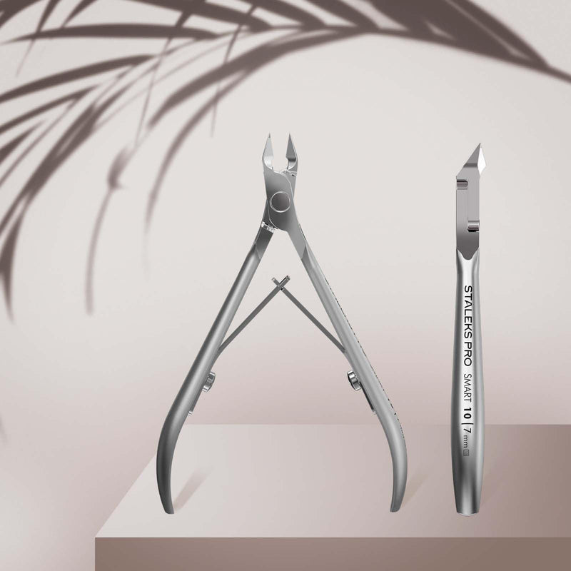 Staleks Pro Professional Cuticle Nippers SMART 10 – 7mm Blade Cuticle Trimmer Stainless Steel Ergonomic Grip Sharp & Durable Ideal for Manicure 7 mm