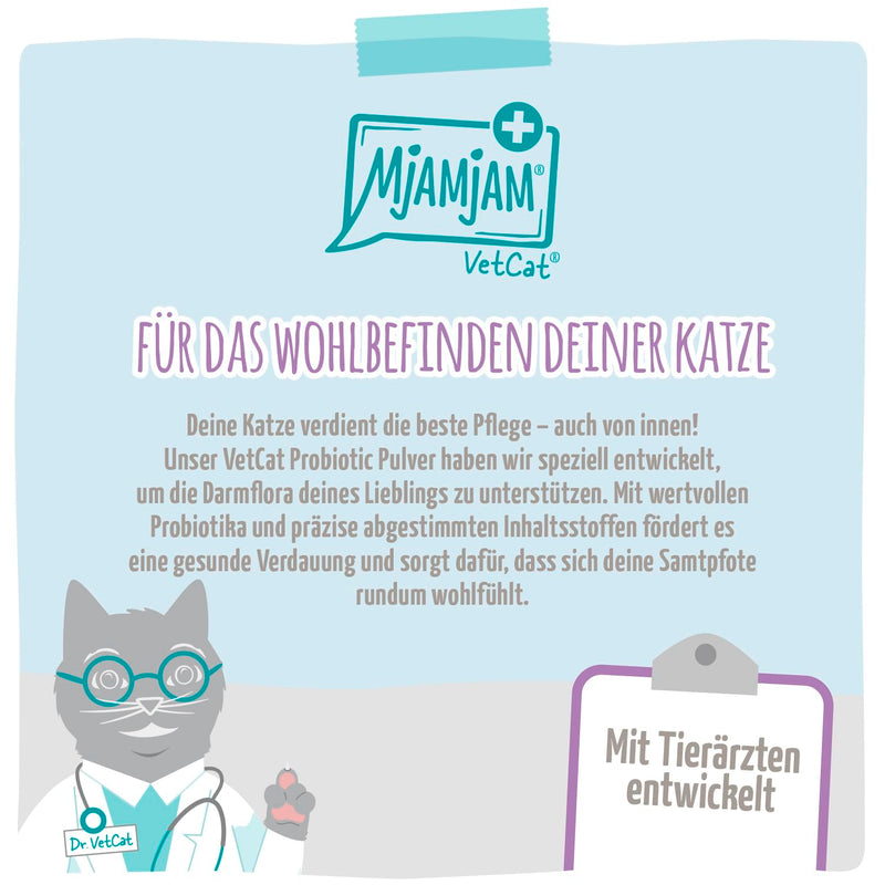 MjAMjAM VetCat - Probiotic - Pre- & Probiotic Powder, 1 pack (1x40g) Naturel 1er Pack (1 x 40g)