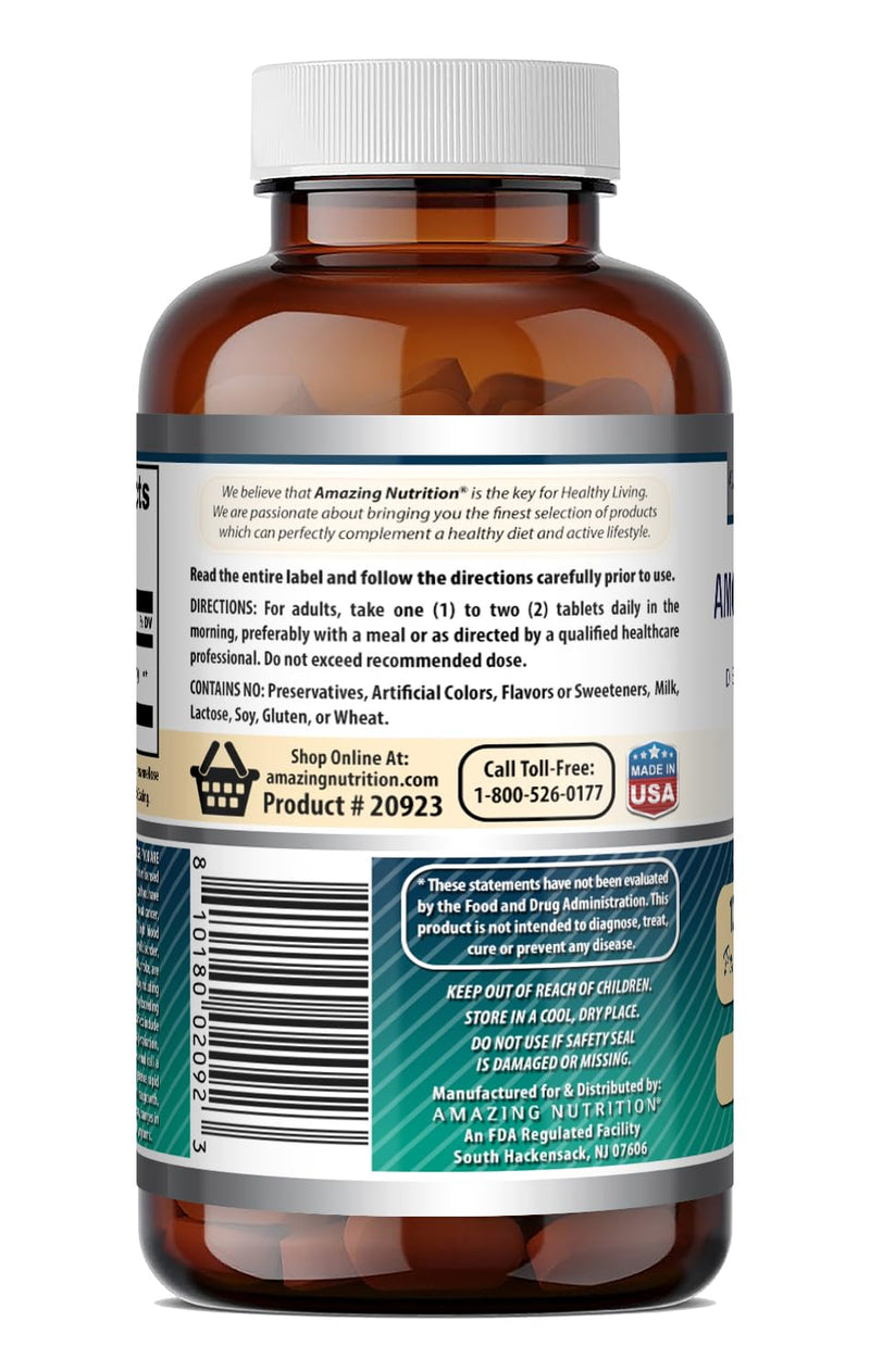 Amazing Formulas DHEA 100 Mg per Serving | 120 Tablets Supplement | (Dehydroepiandrosterone) | Non-GMO | Gluten-Free | Made in USA 1 Pack | 120 Count