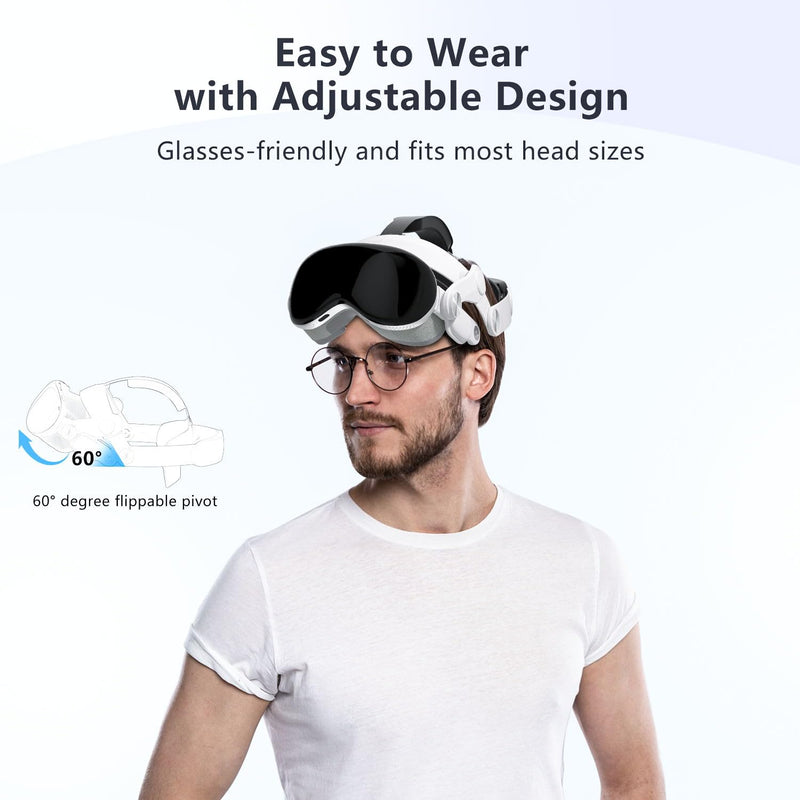 Eslick Head Strap Compatible with Apple Vision Pro, Adjustable Elite Strap Reduce Head Pressure, Enhanced Comfort and Gaming Immersion Strap for Vision Pro Accessories - BeesActive Australia