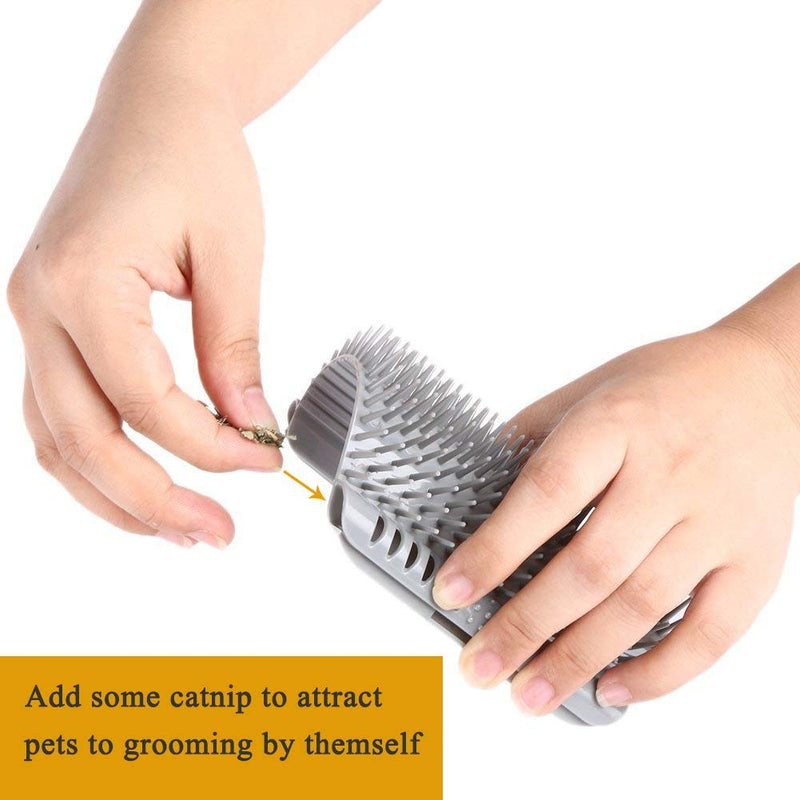 3.0 Soft Cat Brush, Massage Corner for Cats, Self Groomer, Cat Loves Corner Brush, Cat Toy with Catnip, for Massage, Tickling Fur Removal, 4 Pack 3.0 Soft Gray (4 Pieces) - BeesActive Australia