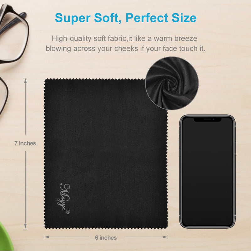 Mcyye 8 PCS Microfiber Cleaning Cloth for Glasses (6"x7"), Premium Eyeglass Cleaning Cloth, Lens Wipes Cloth for Electronics, Glasses, TV Screen, Cell Phone and Laptop, Cleaning the Screens Works Well - BeesActive Australia