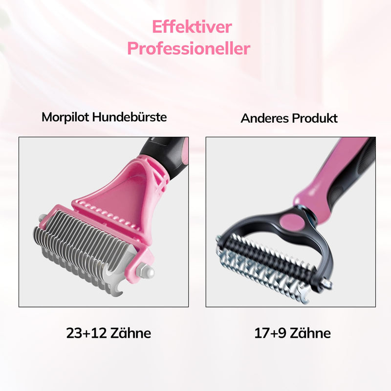 morpilot cat brush for gentle, precise hair removal. Suitable as a cat brush for long hair. Cat brush for short hair against matting. Pleasantly massaging undercoat brush for dogs. Pink - BeesActive Australia