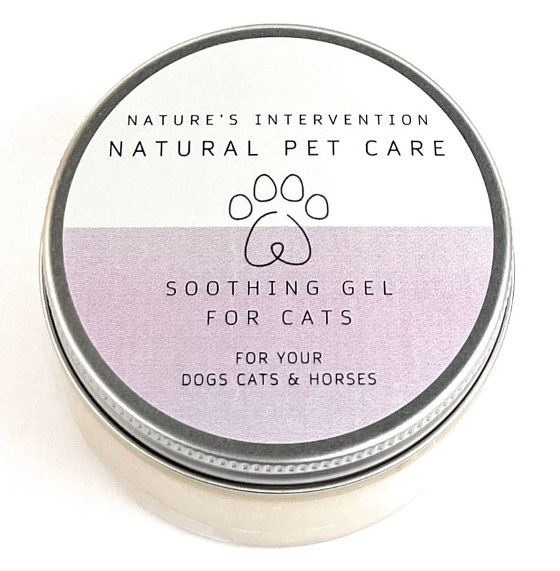 NATURE'S INTERVENTION 99% Natural Soothing Aloe Gel for Cats – 100g – Aloin-Free Aloe Vera & Sea Buckthorn – Safe for Feline Grooming – Hydrating & Non-Greasy