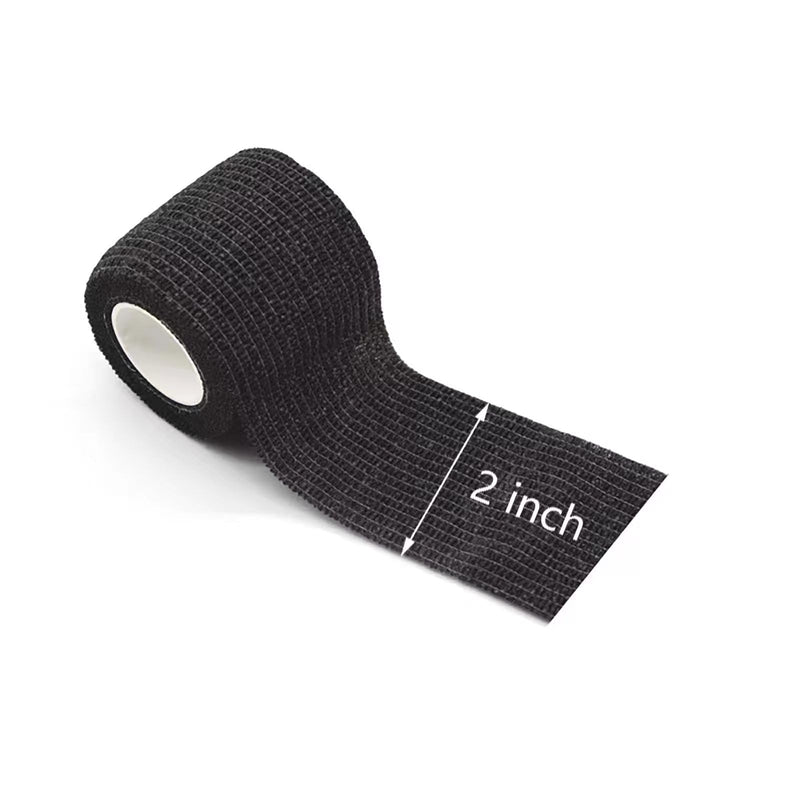 Self Adhesive Bandage Wrap, Vet Wrap 2 inch, Vet Wrap for dogs, Bandages Wrap for Human or Pets, Black, 12 Pack - BeesActive Australia
