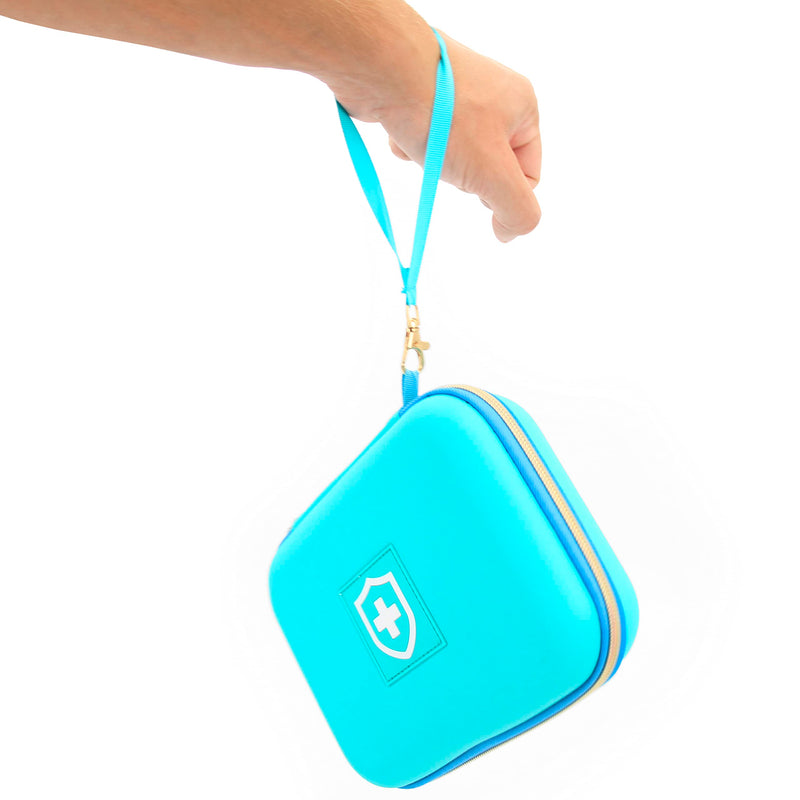 CASEMATIX 8" Turquoise Asthma Inhaler Case for Travel Fits Spacer, Mask and Accessories, Includes Case Only - BeesActive Australia