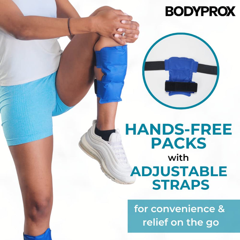 BODYPROX Shin Splint Ice Pack 2 Pack - Reusable Cold and Hot Wrap for Shin Splints Pain Relief, Flexible Ice Pack for Runners - BeesActive Australia