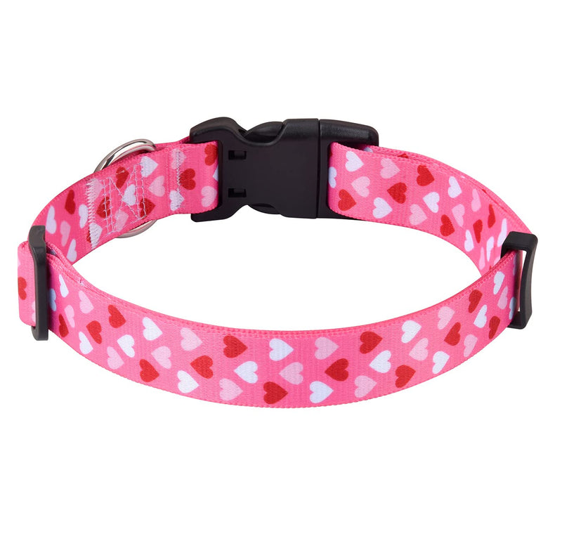 Mihqy Valentine's Day Dog Collar - Adjustable Heart Dog Collar - Love Design - Perfect for Small, Medium and Large Dogs (Heart, XS) XS (Neck Circumference 20-30cm, Width 1.5cm) - BeesActive Australia
