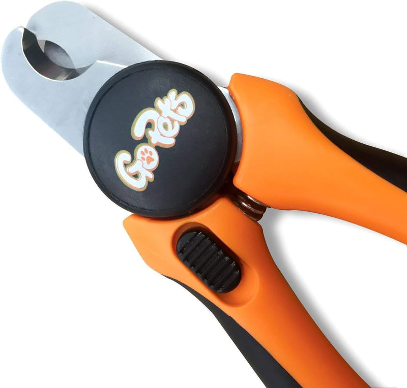 GoPets Dog Nail Clippers, Professional Pet Nail Trimmer for Large Dogs and Cats with Quick Sensor Safety Guard, Heavy Duty Stainless Steel Blades, Non-Slip Handle, Built-in File for Safe Grooming - BeesActive Australia