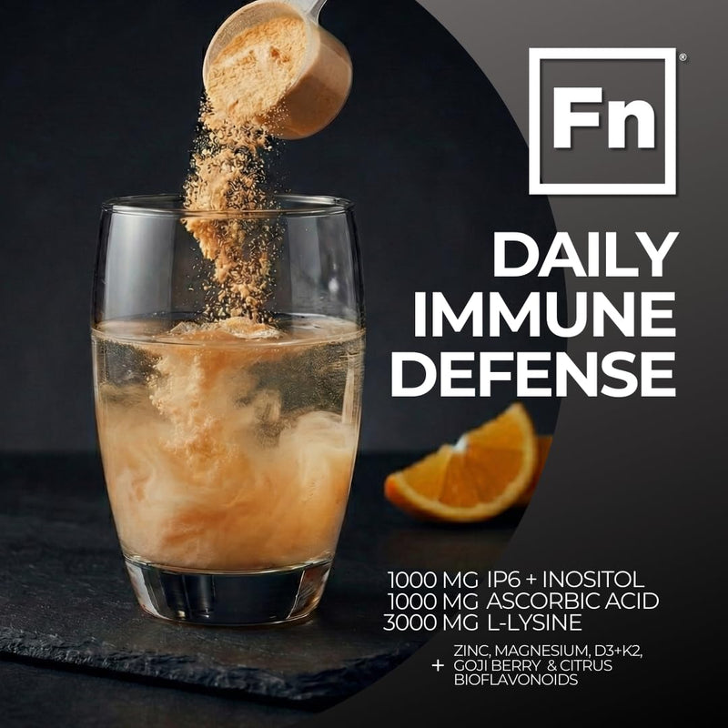 Fn Life Science Immune Function Drink Mix, 30 Servings, 229.86g | Immune support drink mix with IP6, Vitamin C, D3 + K2, Zinc, Fulvic Minerals, and 30 full-size servings.