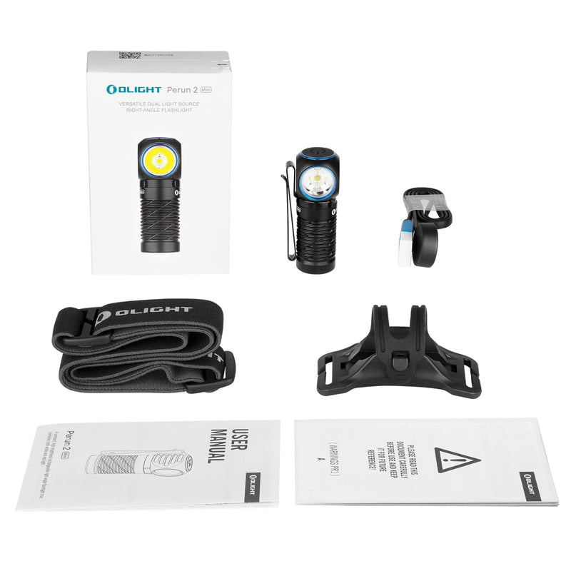 OLIGHT Perun 2 Mini Headlamp 1100 Lumens LED Head Flashlight, Rechargeable Headlight with Red Light Option, Great for Working, Hiking, Camping and Climbing (Black Cool White: 5700~6700K) Black Cool White: 5700K~6700K - BeesActive Australia