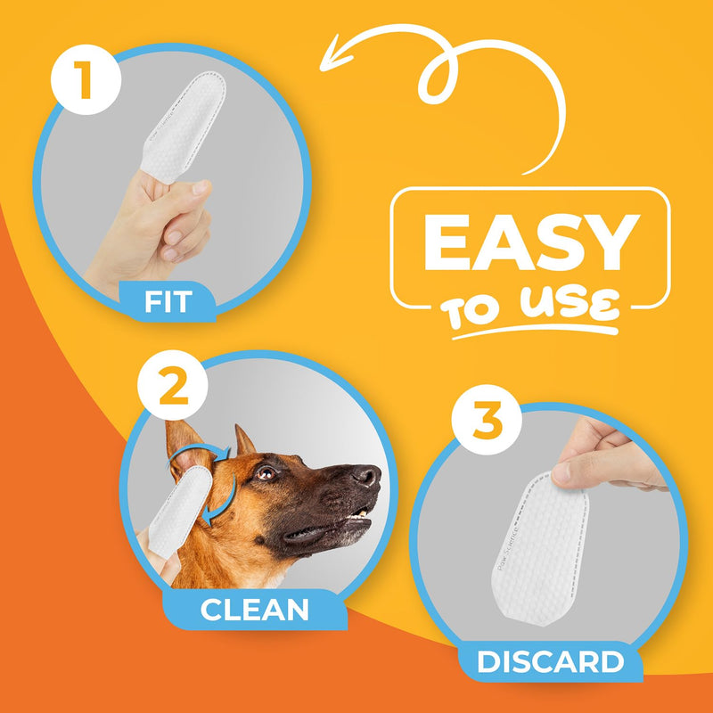 Dog Ear Cleaner Wipes – Finger Wipes for Dogs – Cleaning, Soothing, and Deodorizing Itchy Ears – Pet Ear Relief Solution - BeesActive Australia
