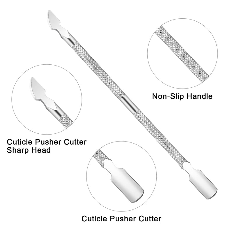 12Pack Cuticle Trimmer - Stainless Steel Nail Cuticle Nipper With Pusher - Manicure & Pedicure Tools for Finger & Toenails - Gold, Rainbow, Silver