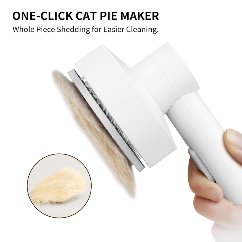 Cat Brush with One-click Cleaning Button, Cat Brush For Shedding to Remove Loose Fur, Pet Brush for Grooming and Massage.(Gray) Gray - BeesActive Australia