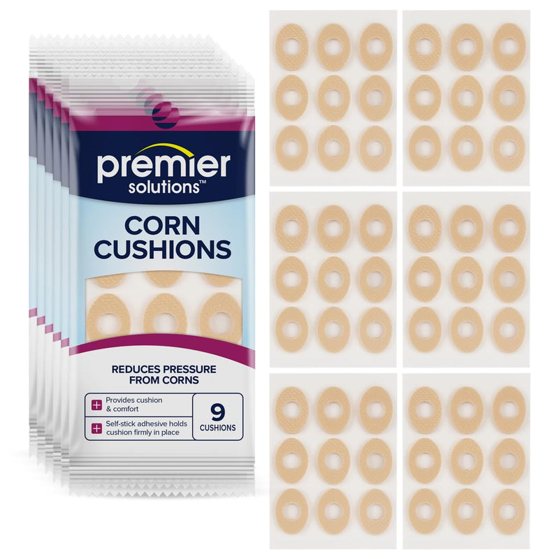 Corn Cushions for Feet, Self-Stick Adhesive Foot Care Cushions to Pad and Protect Corns, 54 Count (6 Packs of 9) - BeesActive Australia