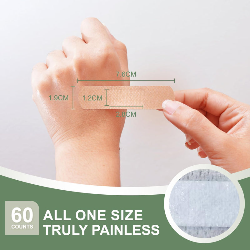 Silicone Bandages for Sensitive Fragile Skin - 2" x 4" 20 Counts & 3/4" x 3" 60 Counts