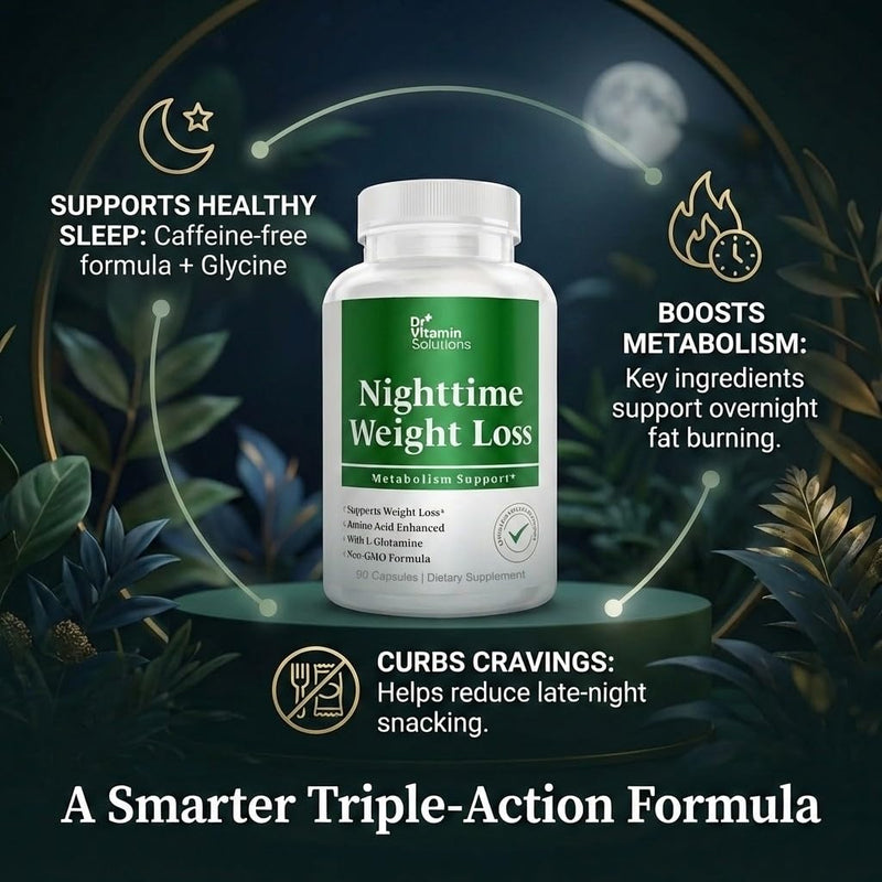 Nighttime Fat Burner for Women and Men, Caffeine-Free Appetite Suppressant | Weight Loss Pills, Metabolism Booster, Belly Supplement, 90 Capsules, 3 Month Supply, Sleep Support, Non-GMO, USA-Made 90 Count (Pack of 1)
