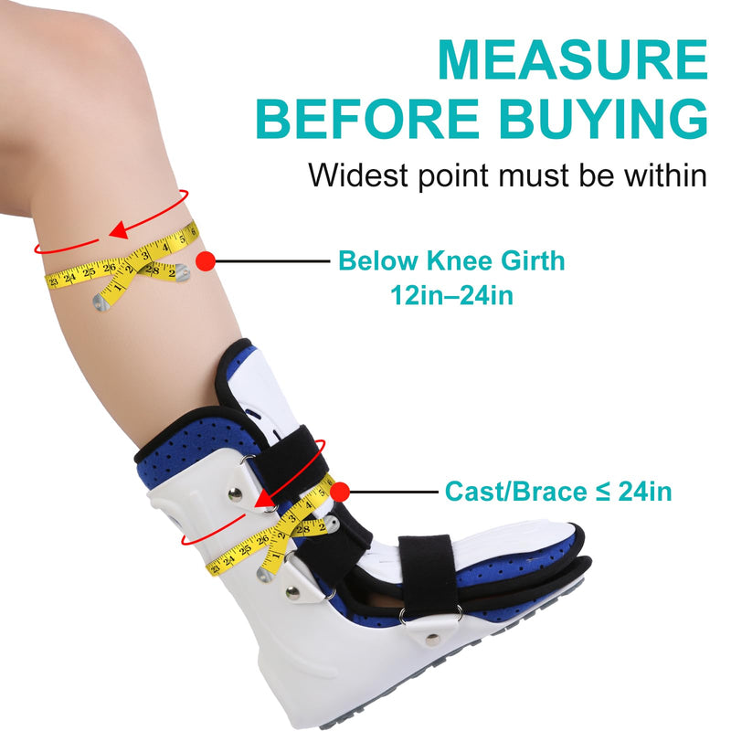 Waterproof Leg Cast Cover for Showering, Reusable Shower Sleeve for Leg After Surgery, Watertight Non-Slip Adult Fracture Protector Bag, Watertight Adult Cast Protector for Calf/Ankle/Wound/Bandages 1PK - BeesActive Australia