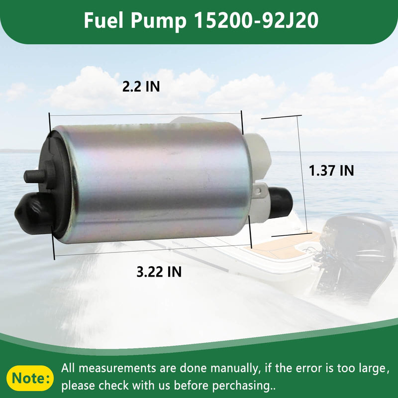 Fuel Pump 15200-92J20, 15200-92J00 Compatible with Suzuki Outboard DF70 DF80 DF90 DF100 DF115 DF140 HP 4-Stroke 2013-2017, EFI Marine Engine Replacement, Boat Fuel Pump