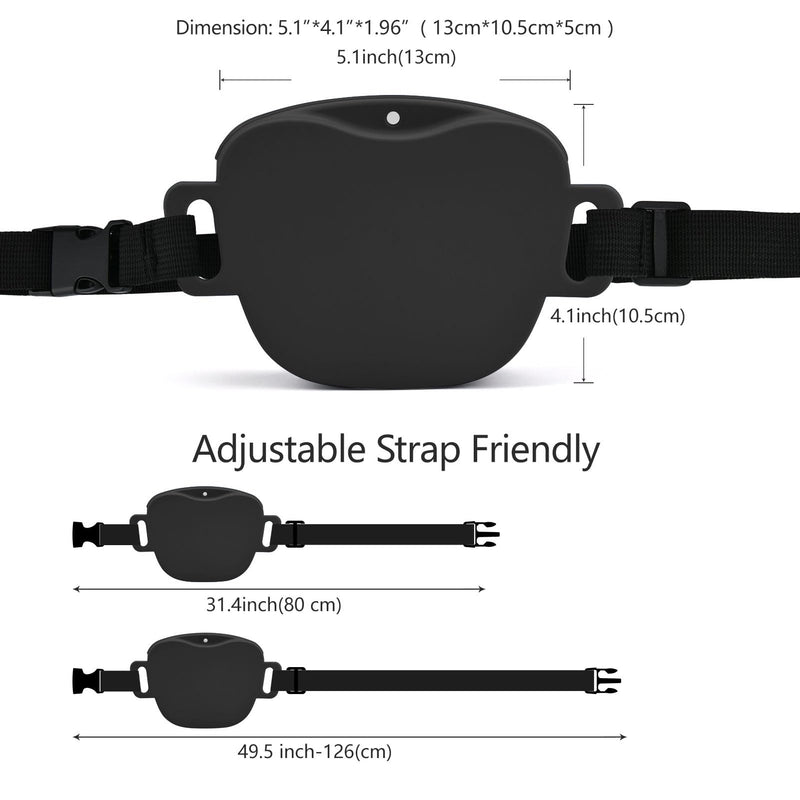 AUDWUD Upgraded Version of Silicone Treat Bag,Tighter Sealing to Prevent Food from Falling out While Walking;Comes with a Belt for Convenient Wearing;also Includes a Training Clicker 1 Pack Dark Grey - BeesActive Australia