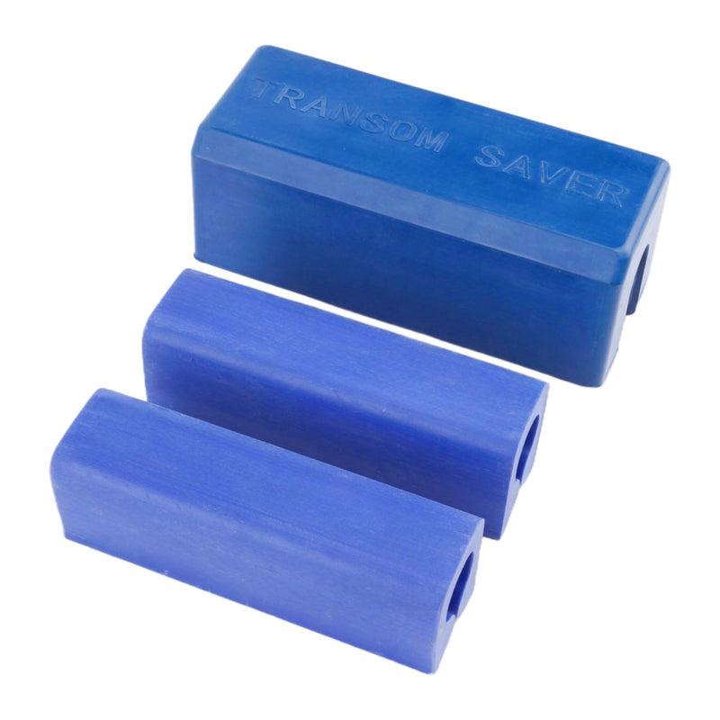 Boat Marine Outboard Transom Saver with Motor Steering Stops for Yamaha Mercury Johnson Evinrude Engines Trailering or Transport Rubber Blue Blue combination Square Outboard Transom Support