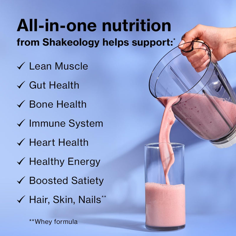 Shakeology 0g Added Sugar Plant-Based Protein - Tropical Strawberry, 7 Serv | Gluten free, superfood protein shake with vitamins & minerals, helps support healthy weight loss, lean muscle & gut health Tropical Strawberry Vegan 7 Servings
