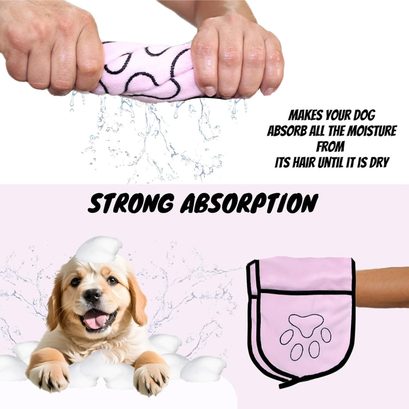 Nicoone Dog Towel, Pack of 2 Ultra Absorbent Pet Towels, Microfibre Pet Bath Towel for Cats, Dogs and Other Small Animals - BeesActive Australia