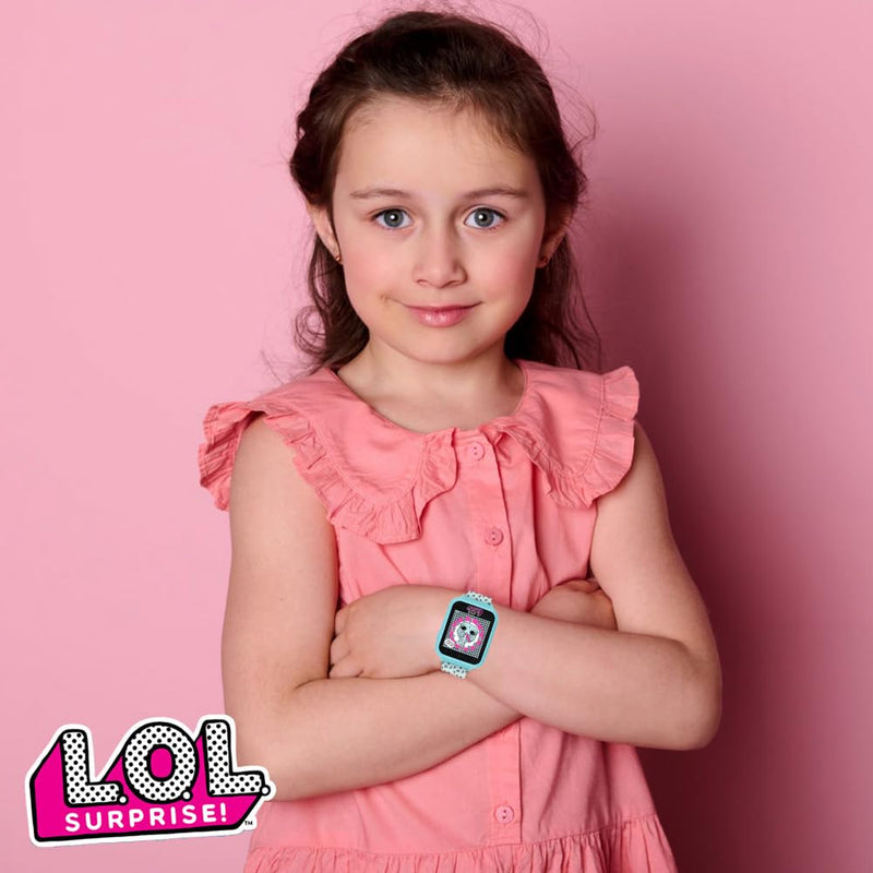 Accutime Kids LOL Surprise Light Blue Educational Touchscreen Smart Watch Toy for Girls, Boys, Toddlers - Selfie Cam, Learning Games, Alarm, Calculator, Pedometer & More (Model: LOL4299AZ) - BeesActive Australia