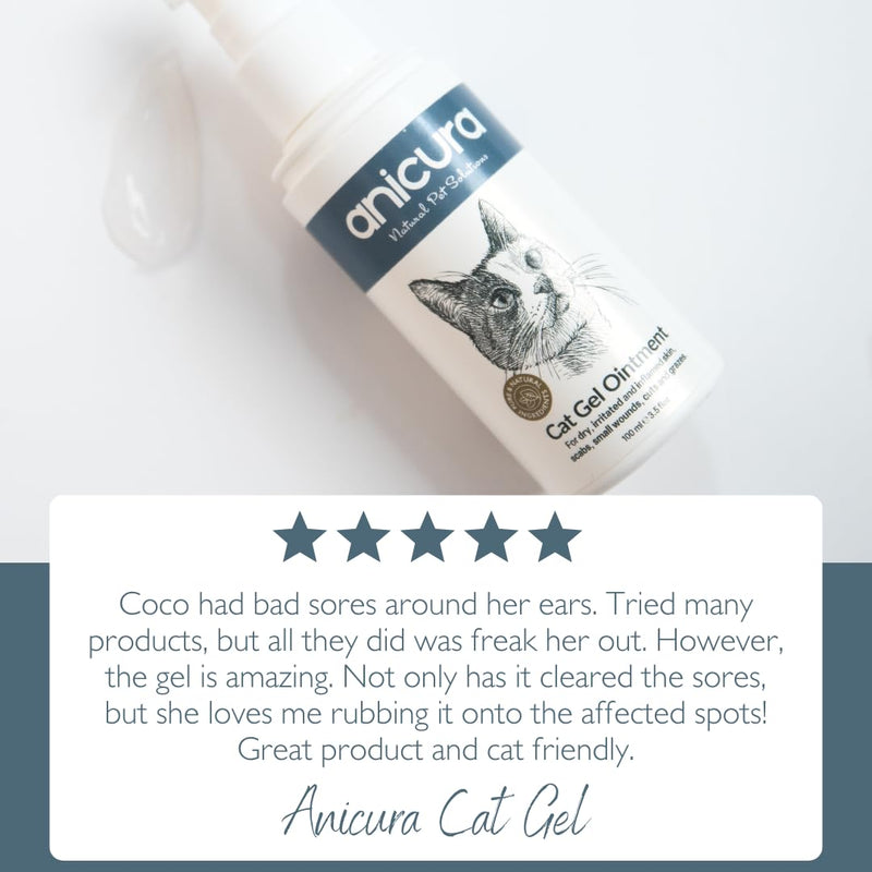 Anicura Cat Skin Ointment – soothes dry, itchy skin, hot spots & allergies. Reduces scratching & licking. Gentle for sensitive cats. Value bundle (2 x 100ml Pack)