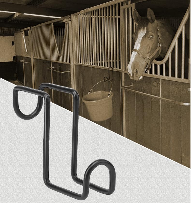 8Pcs 4 Inch Tack Hook,Metal Horse Stall Hooks Over Rail Bridle Hooks for Horse Tack Room,Stable,Barn,Trailer - BeesActive Australia
