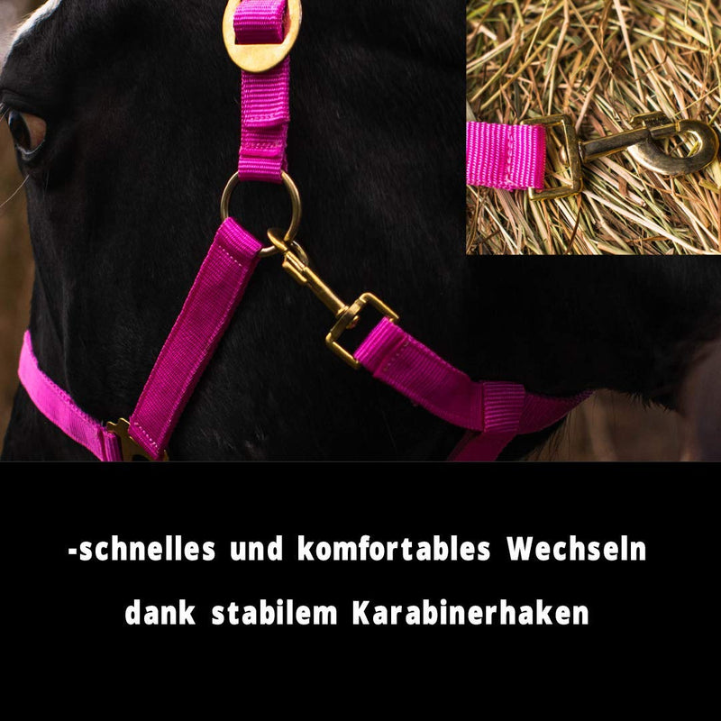 Pferdelinis Halter Foal Halter for Mini Shetty Halter for Wooden Horse - Foal Halter 2-Way Adjustable on Chin & Neckpiece (Pink, Foal) Pink