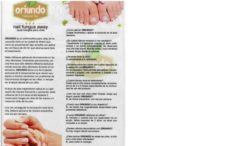 Oriundo Natural Life Nail Treatment Solution, 9 Ingredients, 3 Month Supply - BeesActive Australia