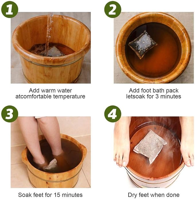 Vanow Leg Slimming Foot Bath Bag, Wormwood Foot Soak Pack, Ginger Foot Bath Bag, Foot Medicine Bath Agent, Foot Bath Agent, Herbal Foot Bath - BeesActive Australia