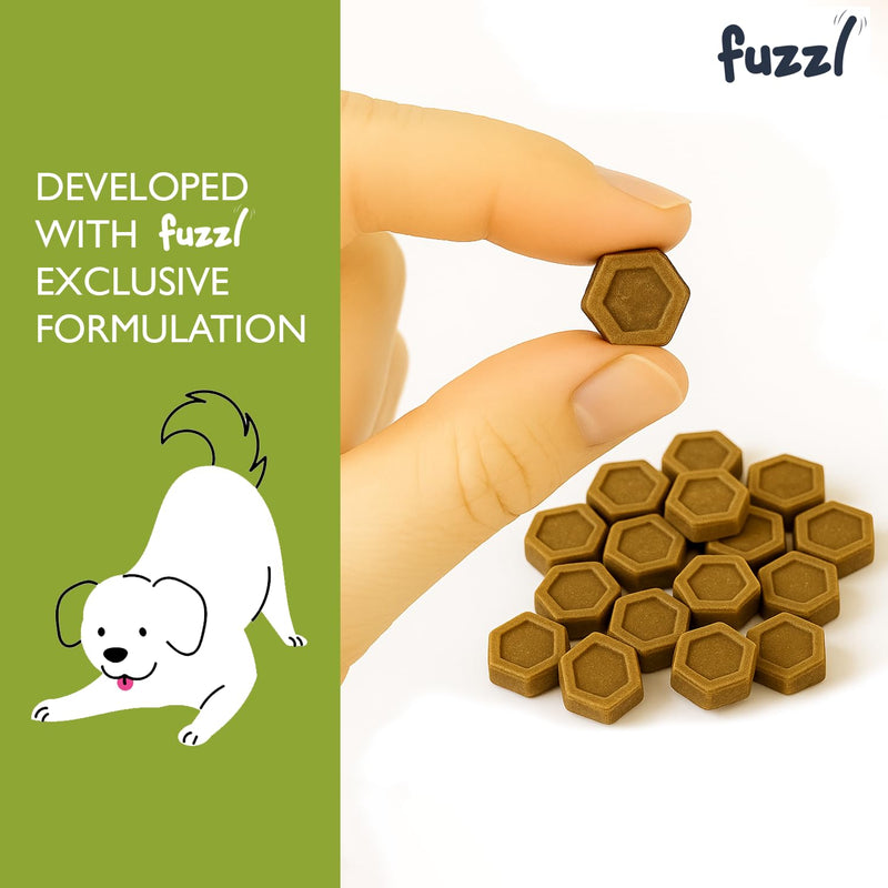 Fuzzl Joint Care Supplement Chews Max Strength - Hip and Joint Aid with Glucosamine for All Dogs including Senior Dogs - 60 Chews Dog Joints Supplement Science Backed, UK Made, Vet Approved Joints 60s