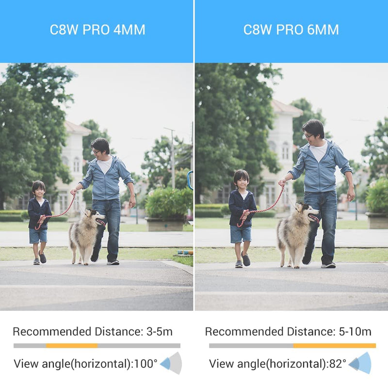 EZVIZ Outdoor Auto-Tracking Camera, 2K, 12 Pre-Set dots Tracking,360° Visual Coverage, Waterproof, Color Night Vision, AI-Powered Person and Vehicle Detection,Two-Way Talk| C8W Pro 2K (4mm) 2K Auto-Tracking&Vehicle Detection-4mm - BeesActive Australia