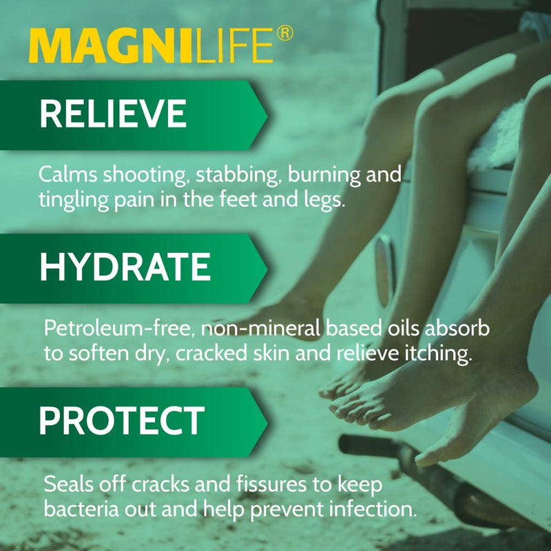 MagniLife DB Foot Cream, Calming Relief for Burning, Tingling, Shooting & Stabbing Foot Sensations - Soothes Dry, Cracked, Itchy, Sensitive Skin (4 oz Jar) 4 oz Jar - BeesActive Australia
