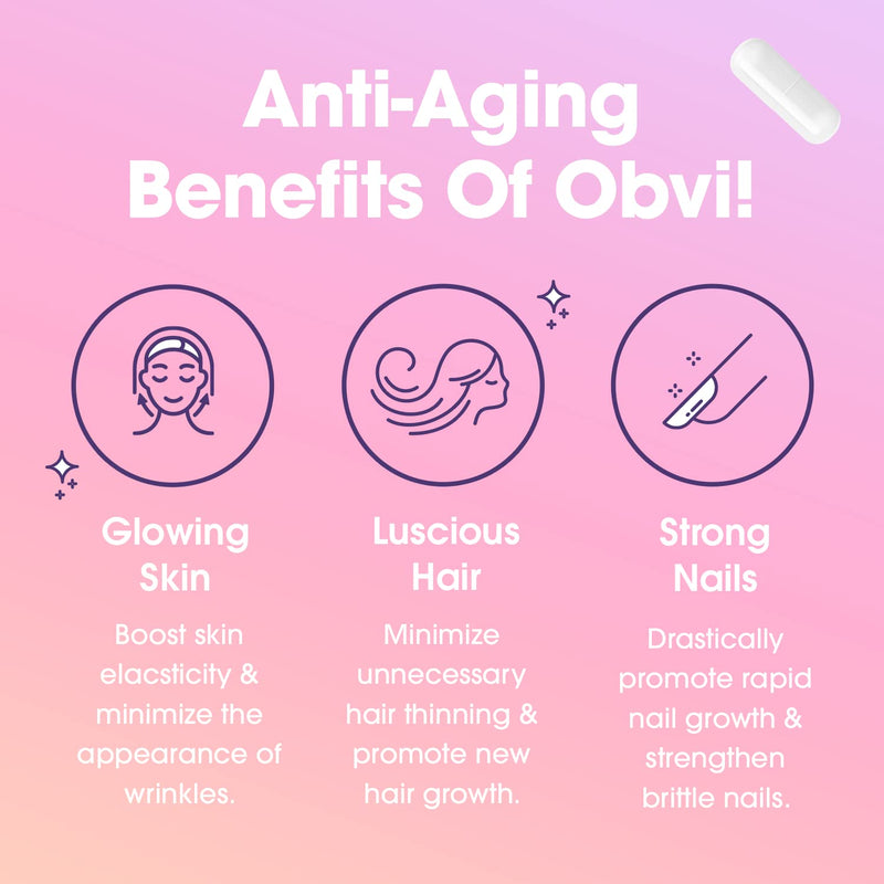 Obvi Multi Collagen Supplement with Hyaluronic Acid | Skin Care, Hair, Nail, Joint Support for Women, Gut Health | Hydrolyzed Protein Type I, II, III, V, X | 30 Capsules, 30 Servings